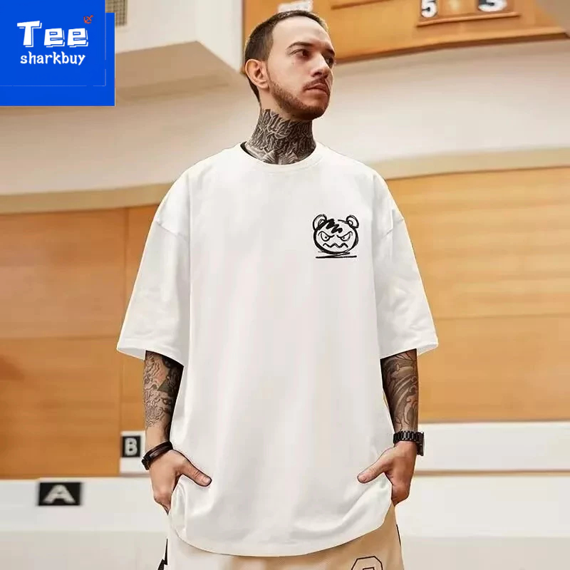 Áo thun unisex TEESHARKBUY ngắn tay với nhiều màu tùy chọn plus size M-5XL