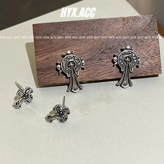 Bông tai Unisex Bông tai chéo cổ điển Bông tai hình tròn