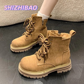 Giày bốt Martin SHIZHIBAO đế dày tăng chiều cao thoáng khí thời trang dành cho nữ
