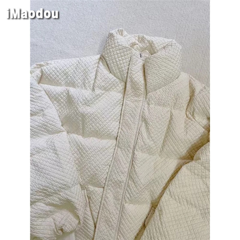 IMAODOU Niche Áo Khoác cotton Dày Dặn Dáng Rộng Cổ Đứng Thời Trang Mùa Đông 2023 Cho Nữ