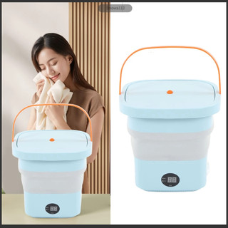 EverythingWell Máy giặt xô cầm tay mini Máy giặt tự động có thể gập lại 6L với màn hình LCD snowa
