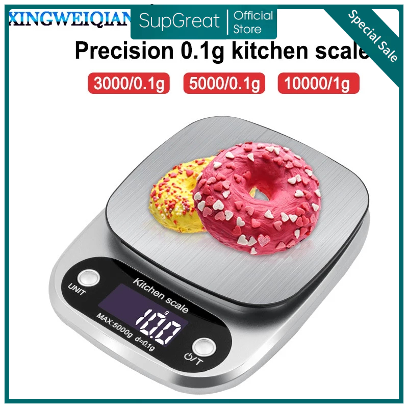 Cân Điện Tử 0.1g Nhỏ Gọn Thời Trang Tiện Dụng Cho Nhà Bếp