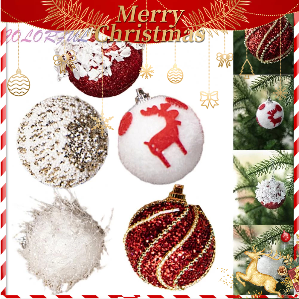 Bộ 6 Quả Châu Lấp Lánh Trang Trí Cây Thông Giáng Sinh
