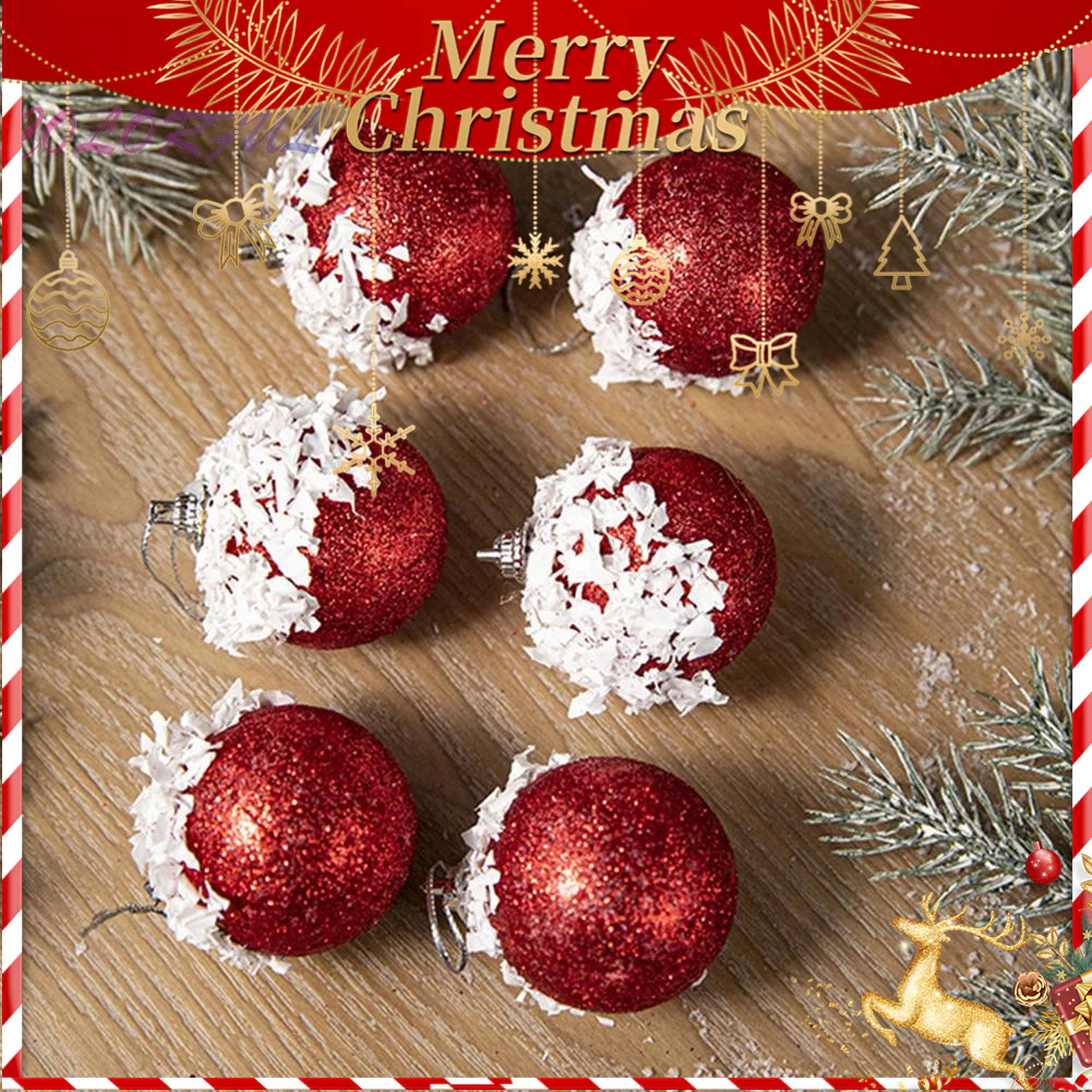 Bộ 6 Quả Châu Lấp Lánh Trang Trí Cây Thông Giáng Sinh