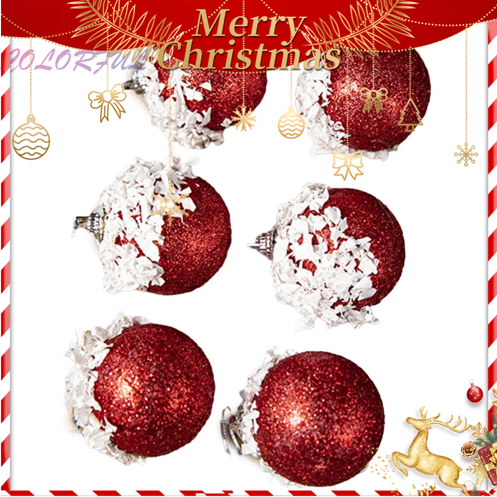Bộ 6 Quả Châu Lấp Lánh Trang Trí Cây Thông Giáng Sinh