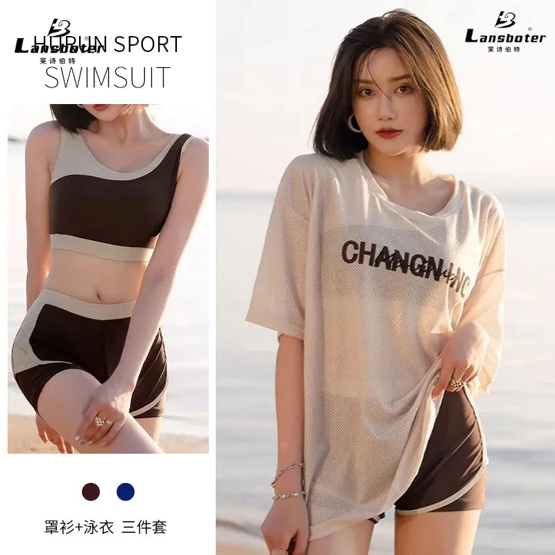 Bộ Đồ Bơi Ba Mảnh Che Phủ Bụng Phong Cách Thời Trang Mới 2023