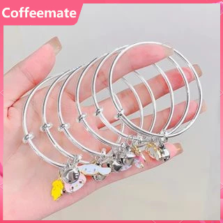 【Coffeemate】⚡Vòng Tay Dây Xích Gắn Chuông / Thỏ / Hoạt Hình Sanrio Melody Chuông Hoạt Hình Dễ Thương Cho Nữ Sinh