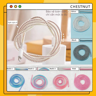 COD❤️1 Dây Xoắn Quấn Bảo Vệ Cáp Tai Nghe Dài 1.4M/55 Inches-CT
