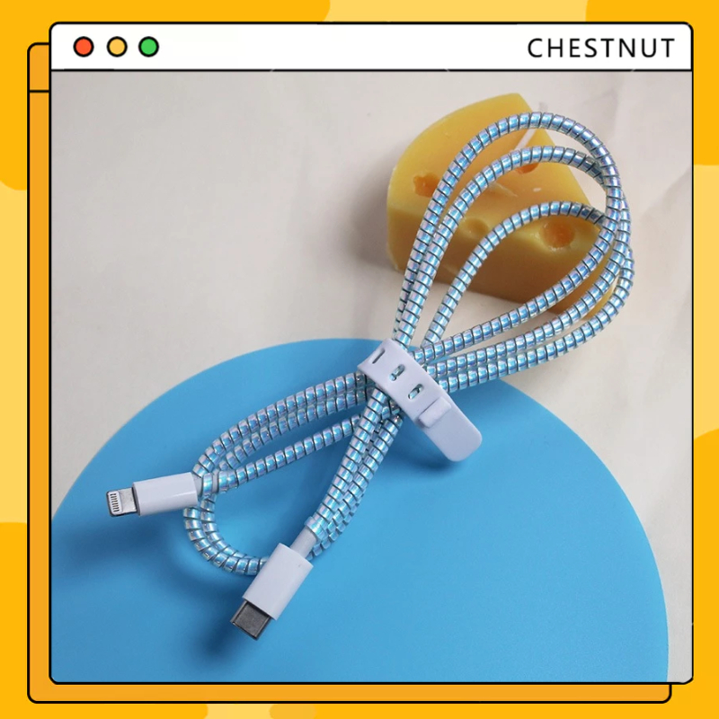 COD❤️1 Dây Xoắn Quấn Bảo Vệ Cáp Tai Nghe Dài 1.4M/55 Inches-CT