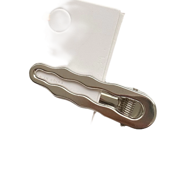 Kẹp tóc QrhYK kim loại màu bạc thời trang nữ