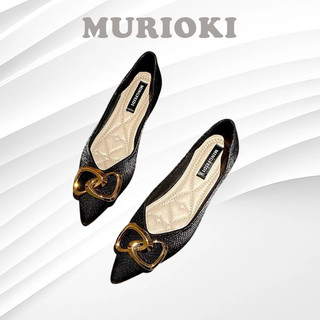 MURIOKI Giày búp bê mũi nhọn chất lượng cao thời trang cho nữ