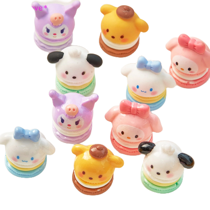 Bộ 2 Miếng Dán Trang Trí Điện Thoại Hình Cây Kem Sanrio 3D Màu Macaron Xinh Xắn Mới