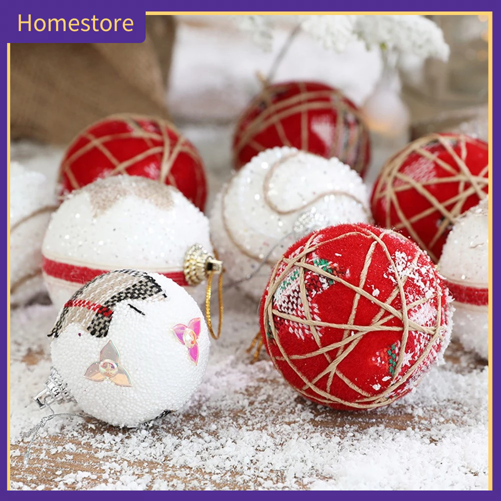 Hộp 6 Trái Châu Trang Trí Cây Thông Giáng Sinh