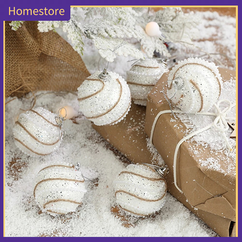 Hộp 6 Trái Châu Trang Trí Cây Thông Giáng Sinh