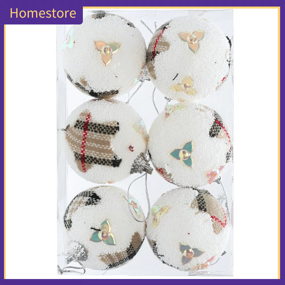 Hộp 6 Trái Châu Trang Trí Cây Thông Giáng Sinh