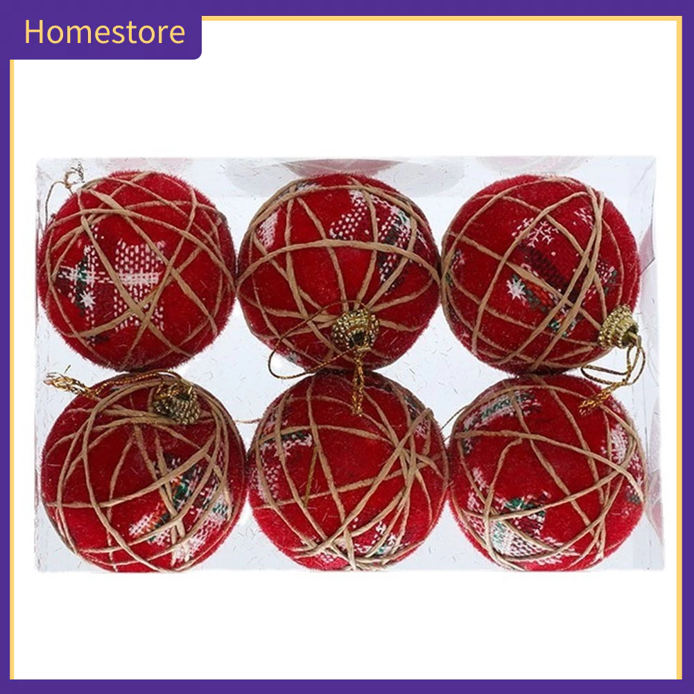 Hộp 6 Trái Châu Trang Trí Cây Thông Giáng Sinh