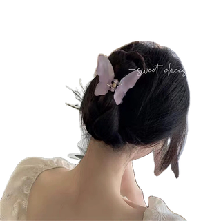 Kẹp tóc hình bươm bướm mặt nhám thanh lịch thời trang cho nữ
