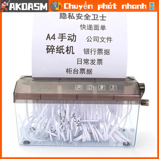 [Trong Kho] Máy cắt giấy hủy tài liệu mini, Máy Cắt Giấy, sử dụng cắt A4 trong suốt Công cụ cho văn phòng AKOASM