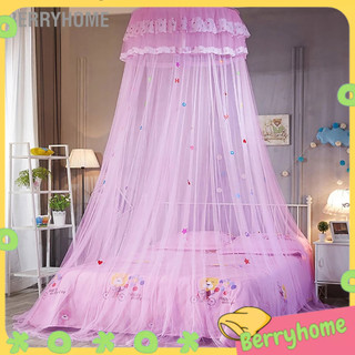 Rèm tròn tán ren phong cách công chúa Màn chống muỗi cho giường trẻ em BerryHome~