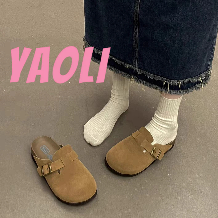 YAOLI  Dép Da Bò birkenstock Đế Mềm Thời Trang Cho Nữ