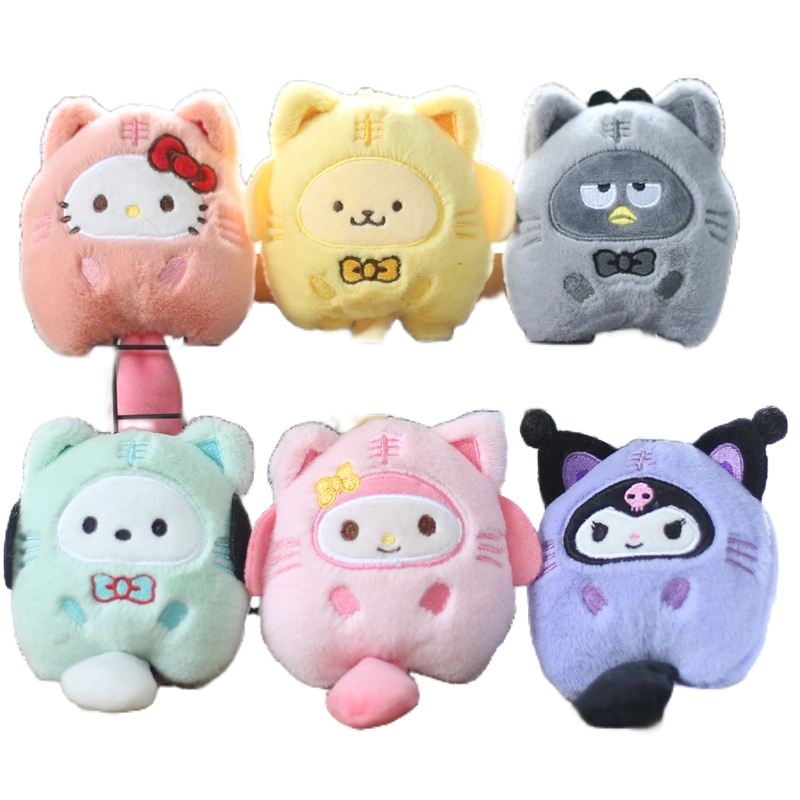 < Kqdsp > Móc Khóa Hình Búp Bê Nhồi Bông sanrio kuromi kuromi kuromi my melody cinnamoroll Nhồi Bông Dễ Thương