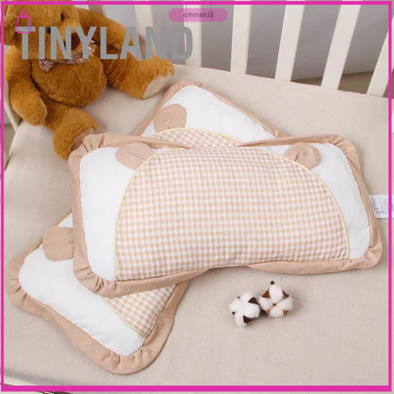 TinyLand Gối Cho Bé Thoáng Khí Thun Mềm Mại Thấm Hút Mồ Hôi Có Thể Giặt Kéo Dài Ngủ Trẻ Sơ Sinh Mùa Thu Đông cmman