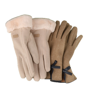 Luimo Găng Tay Mùa Đông Vải Nhung Dày Dặn Ấm Áp Có Thể Chạm Màn Hình Cảm Ứng