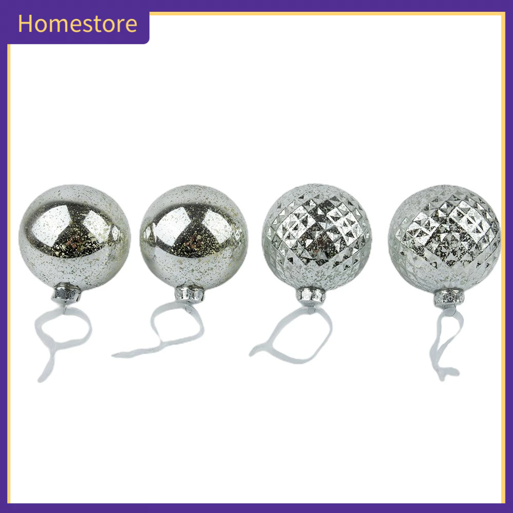 Set 4 Trái Châu 10cm Trang Trí Cây Thông Noel