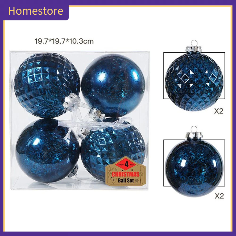 Set 4 Trái Châu 10cm Trang Trí Cây Thông Noel