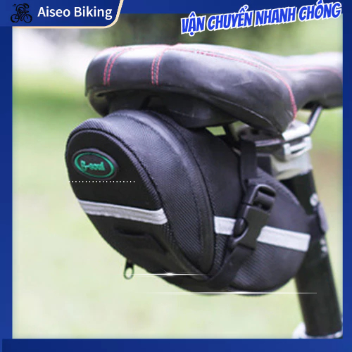 Aiseo Biking Túi đựng yên xe đạp Dung lượng lớn có khóa kéo dưới cho leo núi Xe đường trường