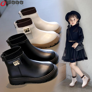 Giày Bốt martin Da Cổ Thấp Thời Trang Xuân Thu 2023 Cho Bé Gái