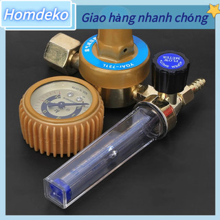 Bộ điều chỉnh đồng hồ đo lưu lượng Argon CO2 Mig Tig Đồng áp suất Máy hàn Homdeko J.