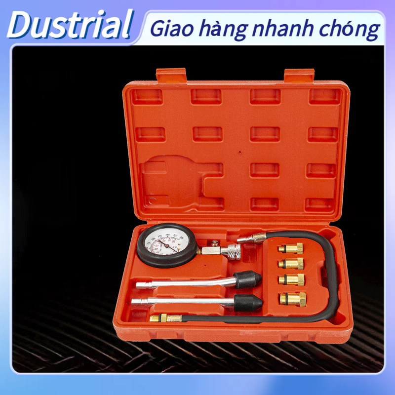 Xi Lanh Đồng Hồ Đo Áp Suất Động Cơ Xăng Nén Ô Tô Xe Máy Gắn Phụ Kiện Dustrial I.