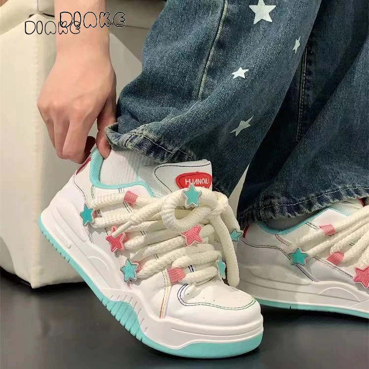 Giày Sneaker Vải Smile Đáng Yêu Đế Bằng Phối Dây Bản To Giày Thể Thao Kiểu Nữ Mới 2023