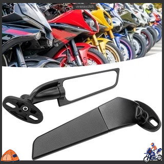 Có thể bán buôn 2 cái Gương chiếu hậu Xe máy Có thể Điều chỉnh Cánh gió Xoay Thay thế cho Ninja 250 300 H2 H4 Vermont055 Hàng giao ngay