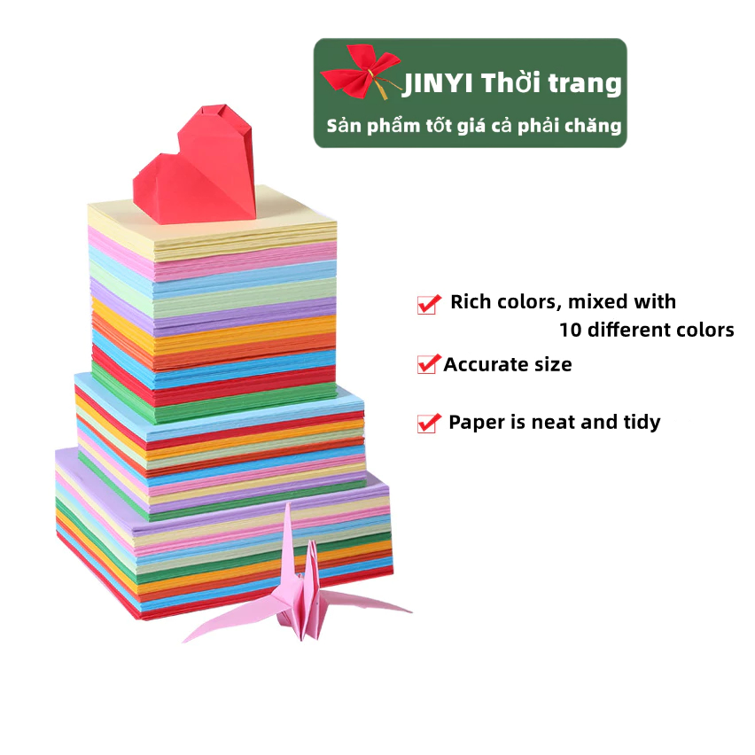Set 100 Tấm  Origami Nhiều Màu Sắc
