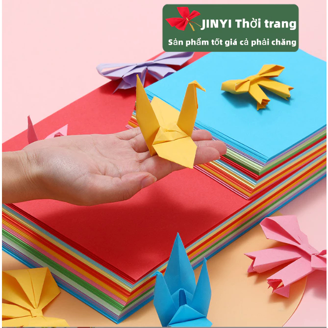 Set 100 Tấm  Origami Nhiều Màu Sắc