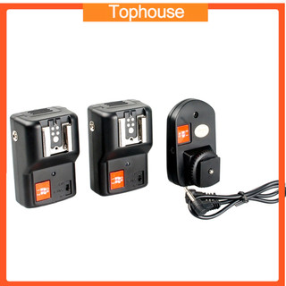 Thiết bị truyền và 2 thiết bị thu Andoer PT-04GY kích hoạt đèn flash Speedlite từ xa không dây 4 kênh cho Canon Niko