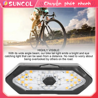 Suncol điều khiển từ xa xe đạp đuôi đèn chạy bằng pin sạc usb cảnh báo an toàn hậu cho lăn