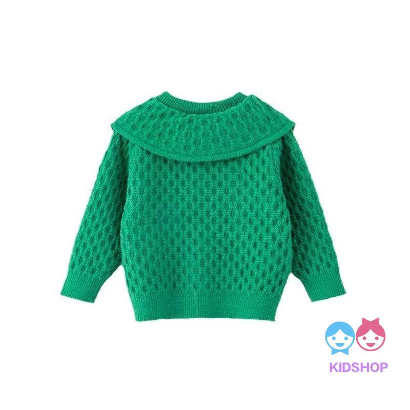 Bộ Áo Khoác sweater Dệt Kim + Chân Váy Lồi Màu Xanh Lá Cây Thời Trang Thu Đông Phong Cách Mới Dành Cho Trẻ Em Mùa Giáng Sinh