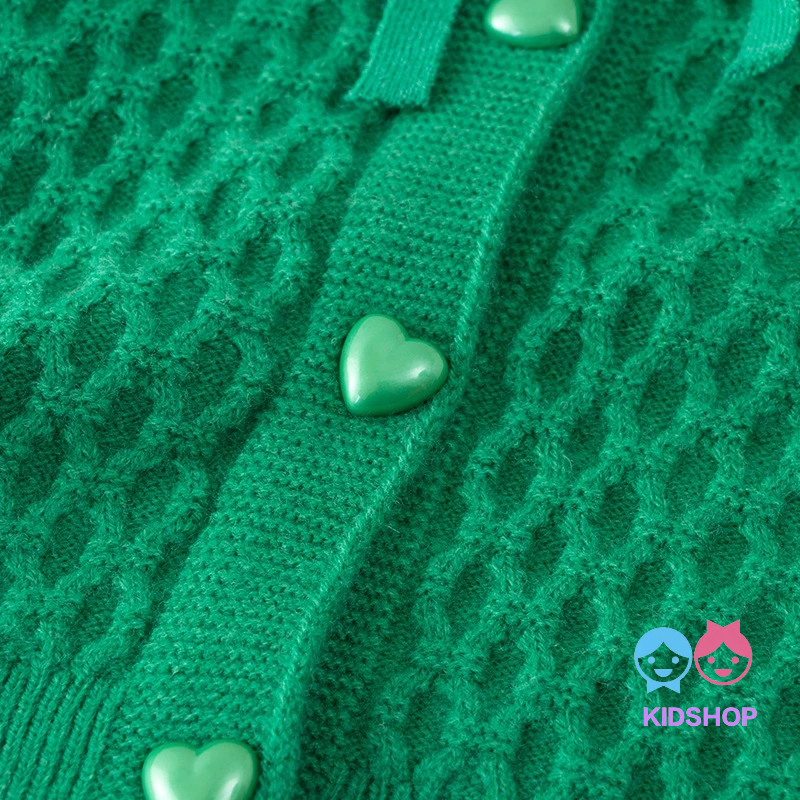 Bộ Áo Khoác sweater Dệt Kim + Chân Váy Lồi Màu Xanh Lá Cây Thời Trang Thu Đông Phong Cách Mới Dành Cho Trẻ Em Mùa Giáng Sinh