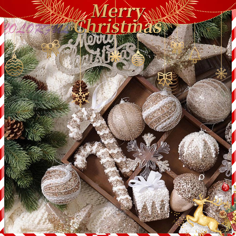 Set 7 / 8 / 9 / 10 Trái Châu Trang Trí Cây Thông Noel