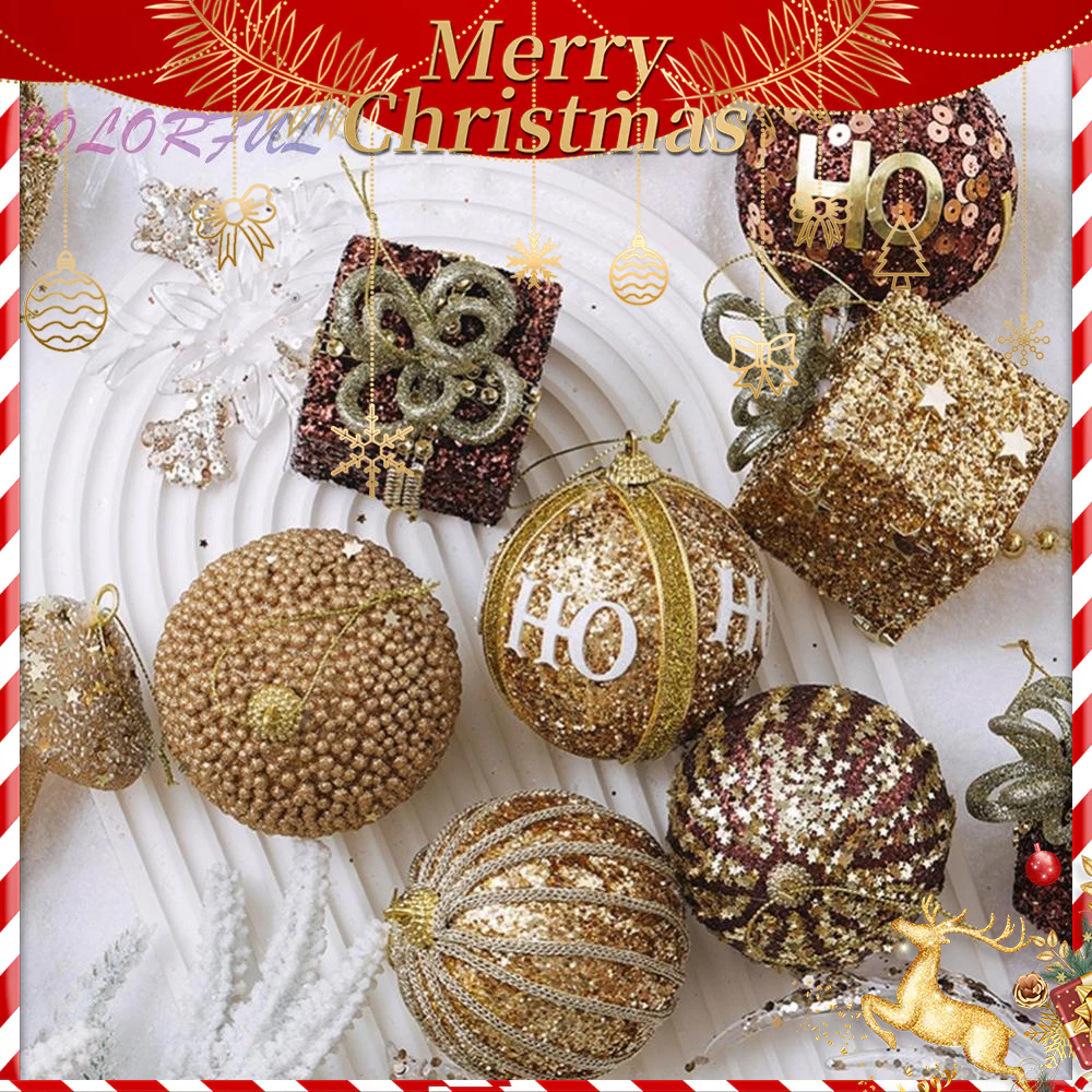 Set 7 / 8 / 9 / 10 Trái Châu Trang Trí Cây Thông Noel