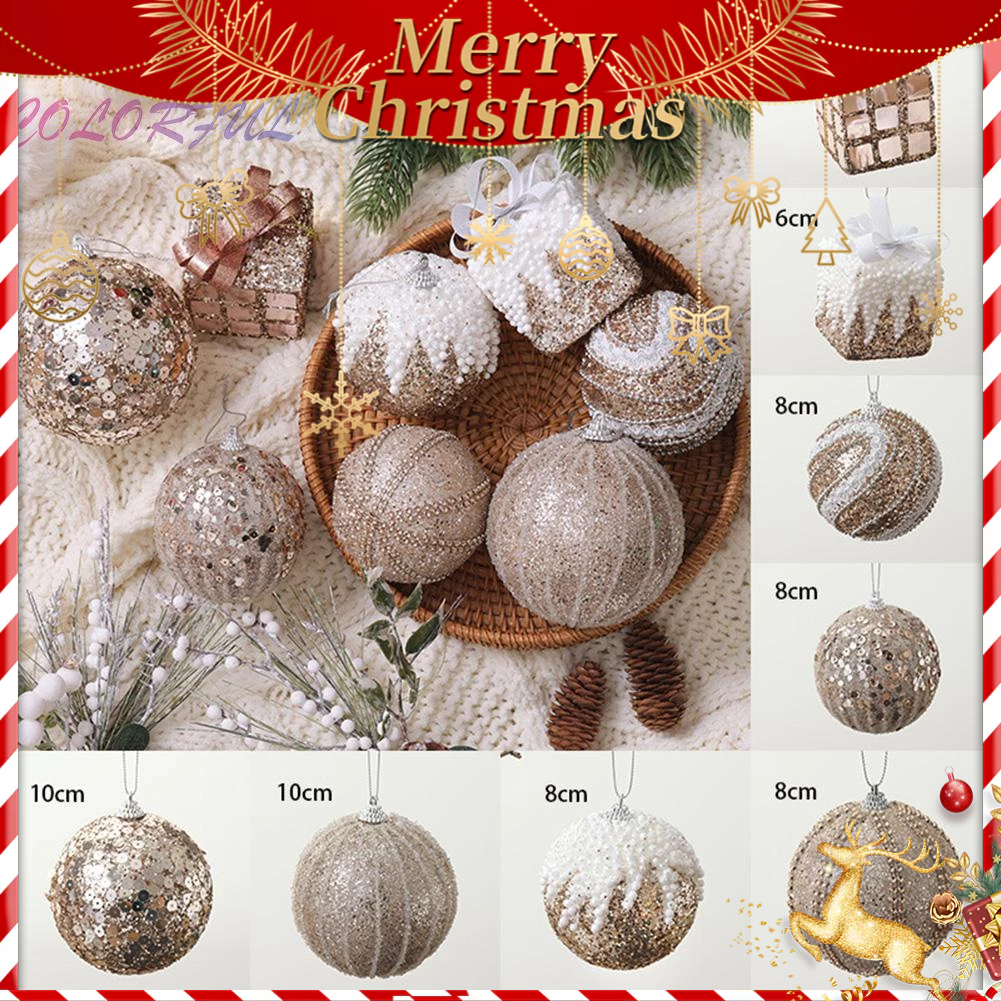 Set 7 / 8 / 9 / 10 Trái Châu Trang Trí Cây Thông Noel