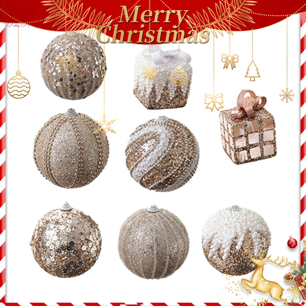 Set 7 / 8 / 9 / 10 Trái Châu Trang Trí Cây Thông Noel