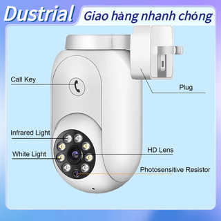 Dustrial Camera Không Dây Giám Sát An Ninh 2MP HD WiFi 5G Tầm Nhìn Ban Đêm Phát Hiện Chuyển Động Âm Thanh 2 Chiều Phích Cắm US AC 100‑240V