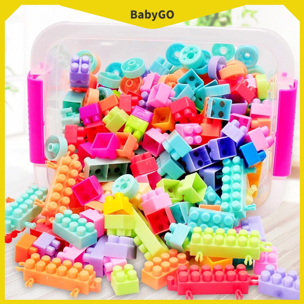 ● BabyGo Bộ Đồ Chơi Khối Trẻ Em Xây Dựng Giác Quan Lắp Ráp Khai Sáng Giáo Dục