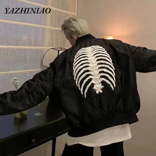 Yazhiniao Áo Khoác Bóng Chày Dáng Rộng Phong Cách Mỹ Thời Trang Thường Ngày Cho Cặp Đôi