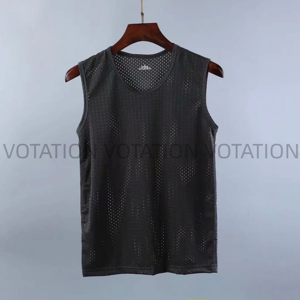 Áo ba lỗ Sát Nách Phối Lưới Thoáng Khí Nhanh Khô Thời Trang Mùa Hè Cho Nam nan309
