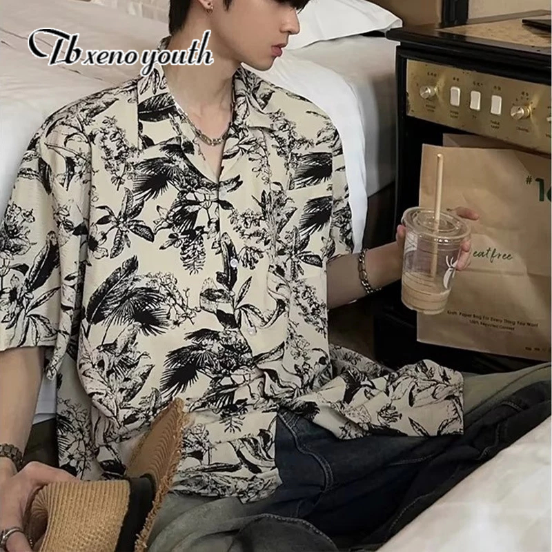 Vòng Đeo Tay Kiểu Cổ Điển Thời Trang Sành Điệu|Áo Sơ Mi Tay Ngắn Chống Nhòe Thoáng Khí Thân Thiện Với Da In Họa Tiết Hoa Thời Trang Cho Nam